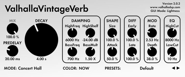 ValhallaVintageVerb – Reverb